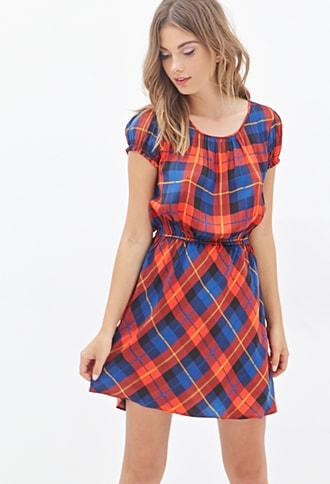 Forever21 Plaid Smock Dress