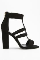 Forever21 Microfiber Braided Caged Heels