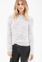 Forever21 Contemporary Fuzzy Marled Knit Sweater