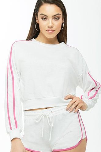 Forever21 Striped Trim Sweatshirt