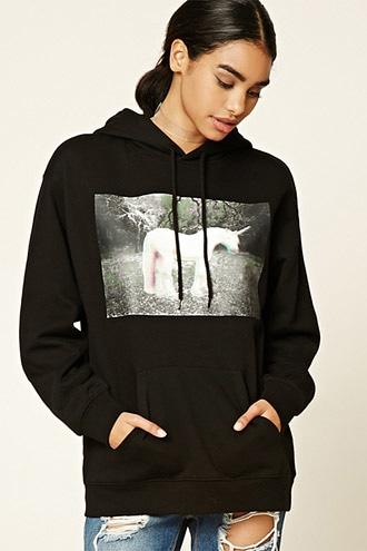 Forever21 Unicorn Graphic Hoodie