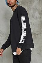 Forever21 Piano Keys Graphic Sweatshirt