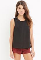 Love21 Women's  Contemporary Button-shoulder Boxy Crepe Top
