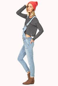 Forever21 Prairie Life Denim Overalls