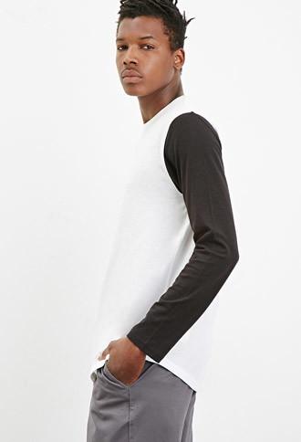 21 Men Colorblocked Slub Knit Tee