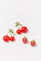Forever21 Strawberry & Cherry Earring Set