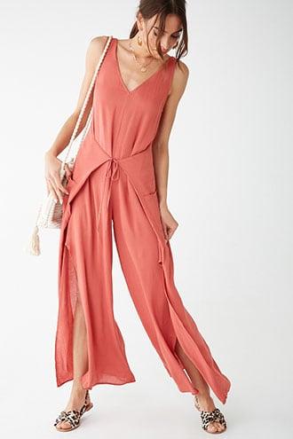 Forever21 V-neck Tulip Jumpsuit