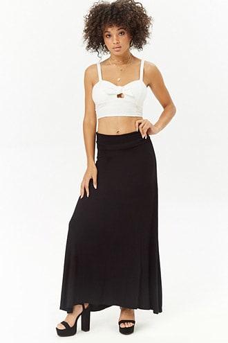 Forever21 Foldover Waistline Maxi Skirt