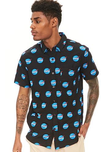 Forever21 Nasa Logo Graphic Shirt