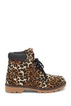 Forever21 Leopard Print Combat Boots