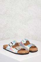 Forever21 Holographic Buckle Sandals