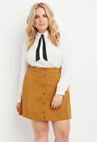 Forever21 Plus Self-tie Neckline Shirt