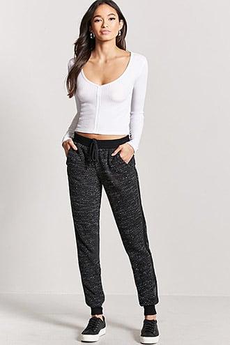 Forever21 Faux Leather Panel Joggers