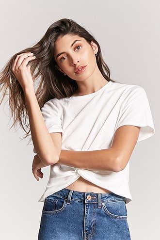 Forever21 Twist-front Tee