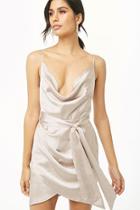 Forever21 Selfie Leslie Satin Wrap-front Dress