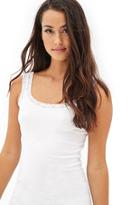 Forever21 Contemporary Lace-trimmed Knit Tank