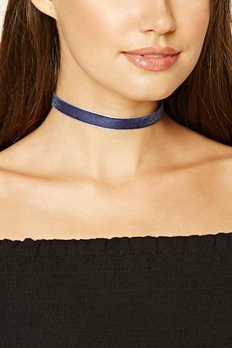 Forever21 Blue Velour Choker