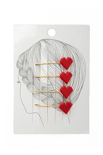 Forever21 Heart Embellished Bobby Pins