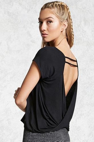 Forever21 Low Back Surplice Sport Tee