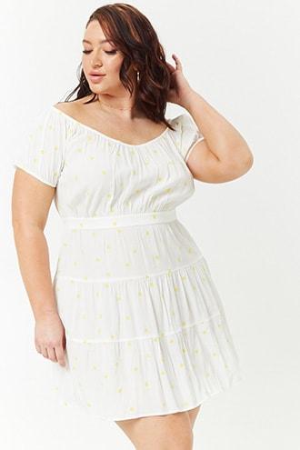 Forever21 Plus Size Embroidered Floral Dress
