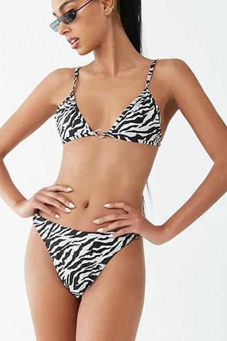 Forever21 Motel Zebra Print Bikini Bottoms