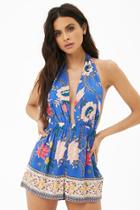 Forever21 Ornate Floral Romper Swim Cover-up