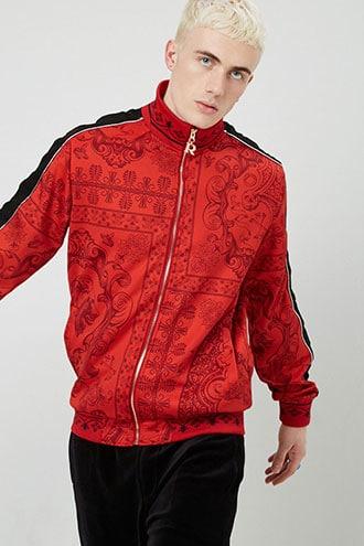 Forever21 Reason Baroque Striped-trim Track Jacket