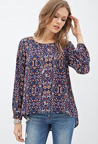 Forever21 Elephant Print Blouse