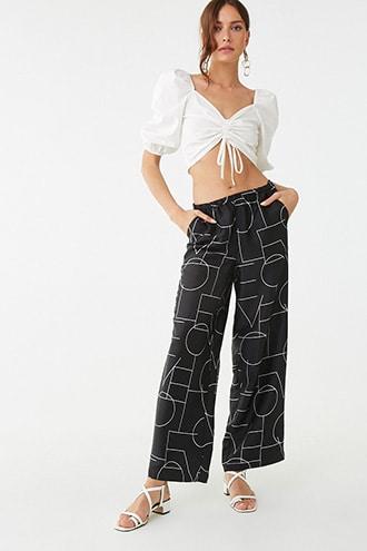 Forever21 Vero Moda Love Print Pants