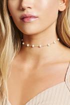 Forever21 Faux Pearl Chain-link Choker