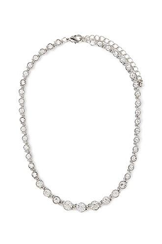 Forever21 Bezel Rhinestone Necklace