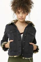Forever21 Leopard Print-trim Jacket