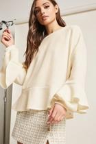 Forever21 Flounce-sleeve Knit Top