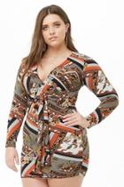 Forever21 Plus Size Geo Floral Bodycon Dress