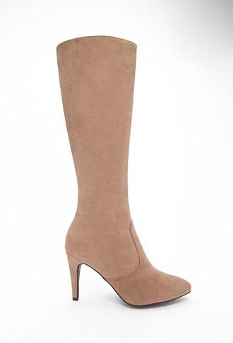 Forever21 Faux Suede Knee-high Boots (wide)