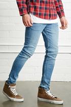 21 Men Men's  Light Denim Skinny Jeans