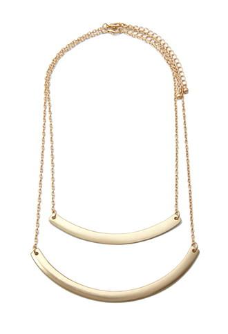 Forever21 Bib Necklace Set (matte Gold/gold)