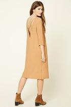 Forever21 Women's  Camel Crisscross-back Shift Dress