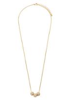 Forever21 Rhinestone-encrusted Charm Necklace (gold/clear)