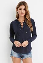 Forever21 Lace-up Hoodie