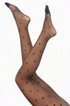 Forever21 Heart Print Tights