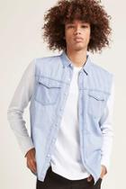 Forever21 Raw-cut Chambray Shirt