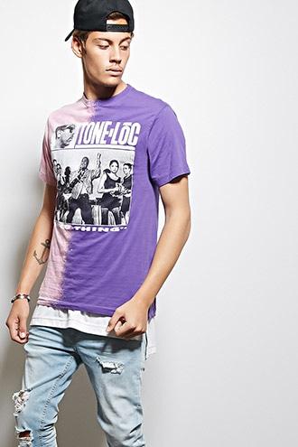 21 Men Men's  Purple Vintage Wear La Tone-loc Tee