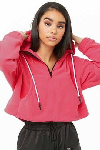 Forever21 Fleece Half-zip Pullover
