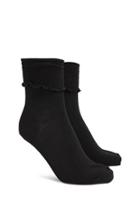 Forever21 Lettuce-edge Trim Crew Socks