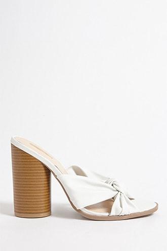 Forever21 Qupid Metallic Twist-front Heels