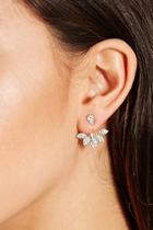 Forever21 Floral Rhinestone Ear Jackets