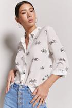 Forever21 High-low Bicycle Graphic Shirt