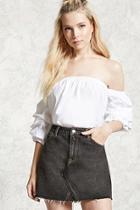 Forever21 Off-the-shoulder Puff Sleeve Top