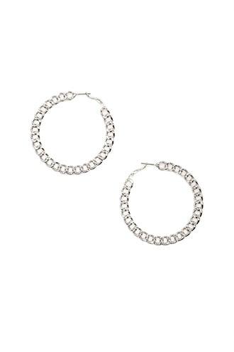 Forever21 Curb Chain Hoop Earrings